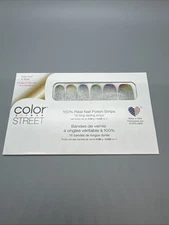 Color Street Nail Polish Strips Throwing Shade Rainbow Silver Glitter Retired