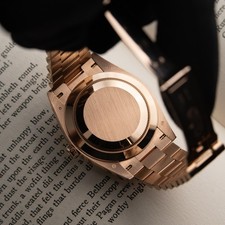 Rolex Oyster Perpetual Day-Date 40 Rose Gold Presidental Sundust Fluted Watch 6