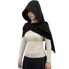 Women Men Fashion Shawl Scarf Cape  Multifunctional Hooded Cowl  Medieval Line