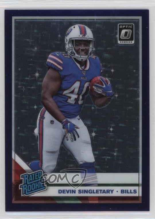 2019 Donruss Optic FOTL Purple Stars Prizm 19/25 Devin Singletary Rookie RC rp9