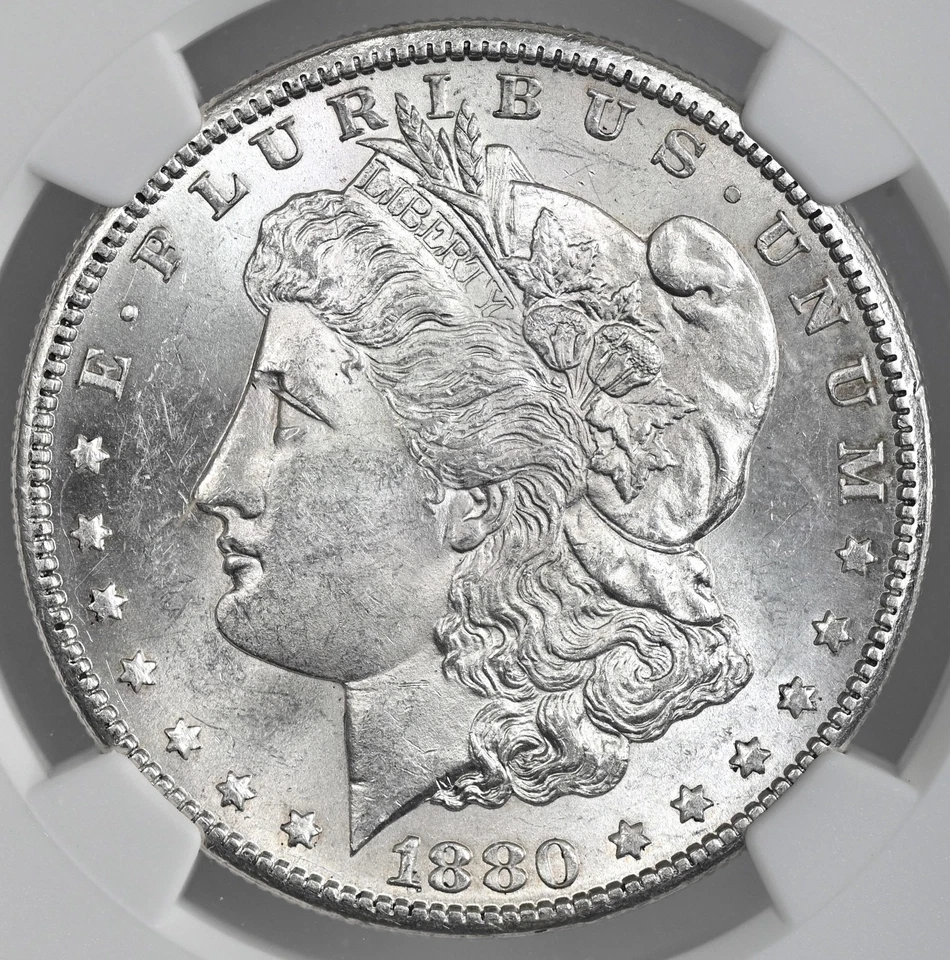 1880-S $1 MORGAN SILVER DOLLAR "SAN FRANCISCO MINT" NGC MS61 #8675095-002 - Image 2 of 4