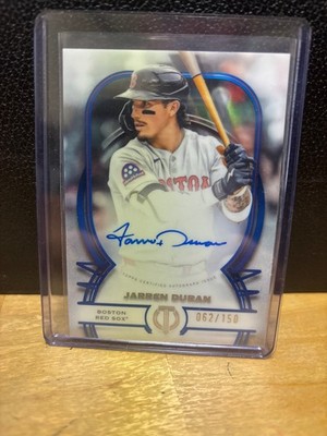 2026 Topps Tribute #TA-JDU Jarren Duran Tribute Autographs Blue #/150