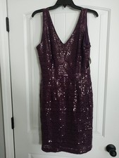 Purple Sequins Dress,NWT, Size 10