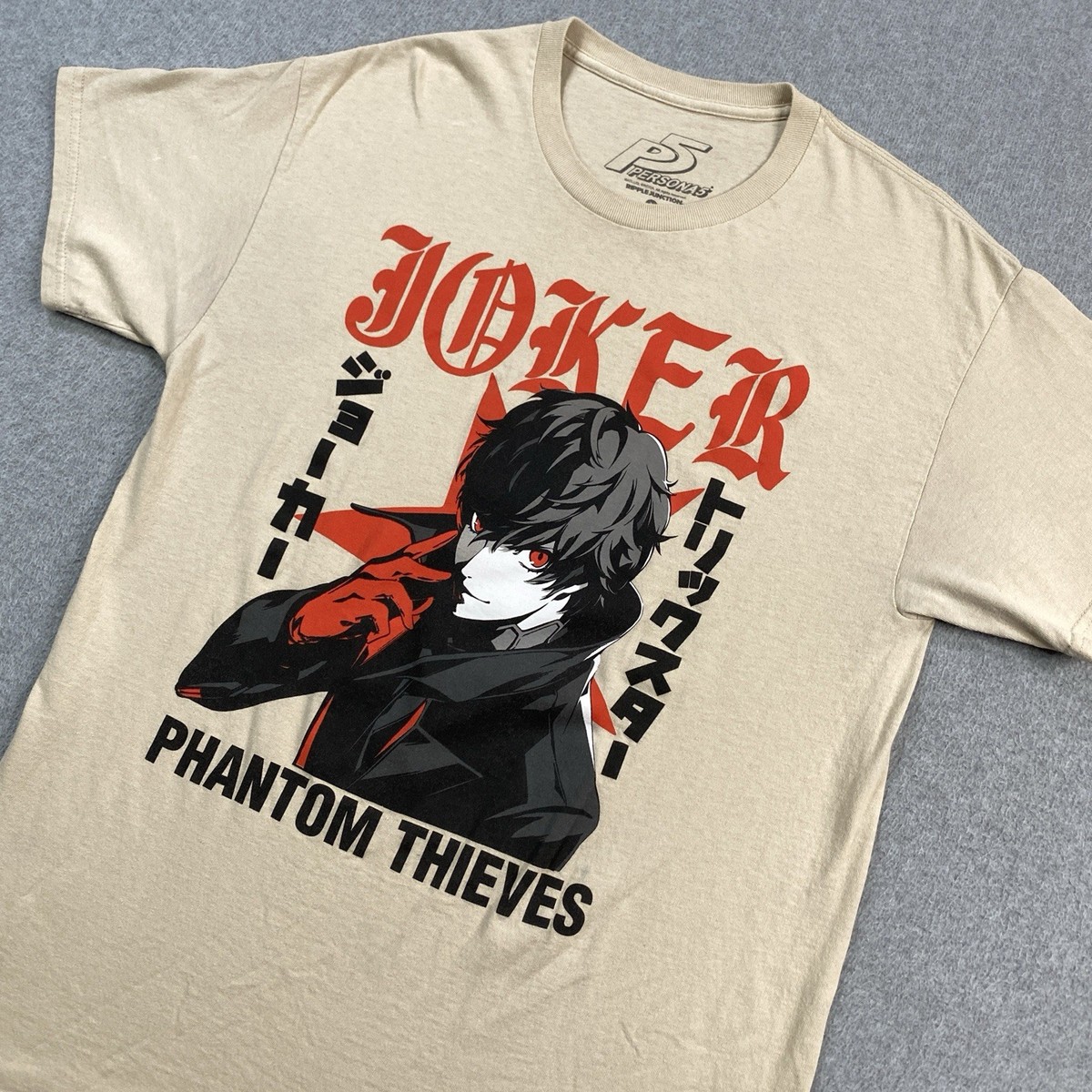 Persona 5 Shirt Mens Large Joker Phantom Thieves Video Game Anime 