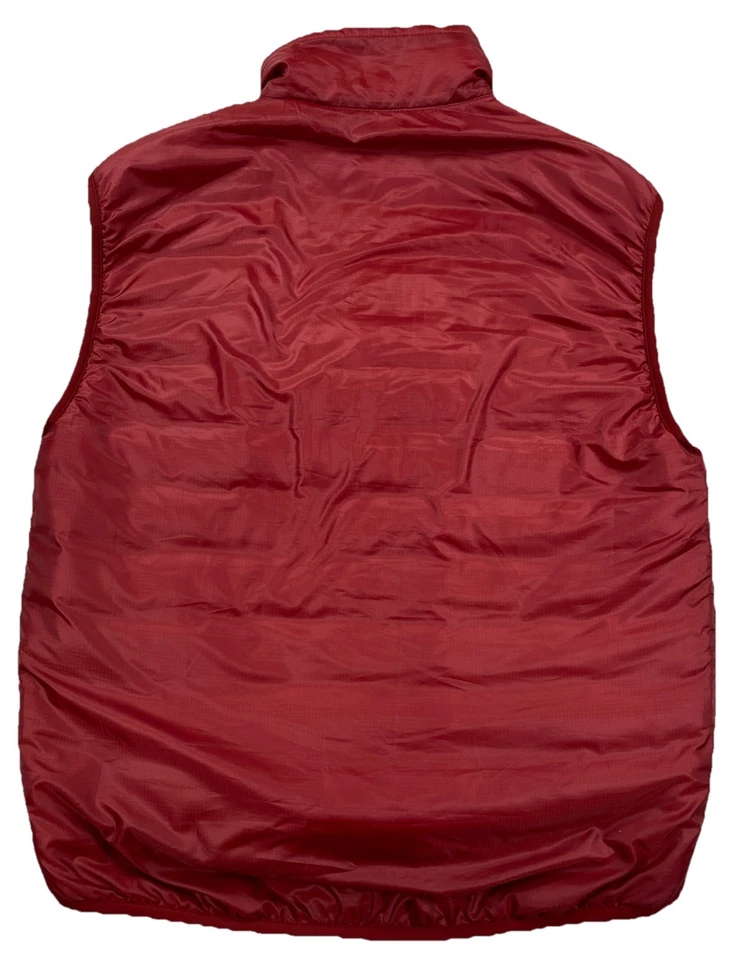 Chaleco Pullover Vintage Patagonia Micro Puff Unisex Rojo Botones a Presión Pequeño Raro Foto 2 de 4