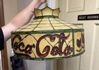 VTG 1960s70s Coca-Cola Faux Stained-Glass Hanging Light Lamp Tiffany Style