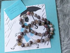 100% genuine Tiffany & Co 10mm Agate Beads Necklace 18inches - Ster Silver Clasp