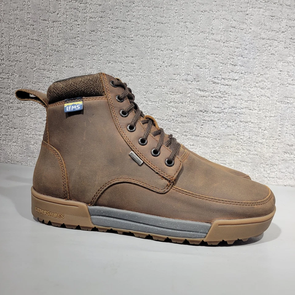 Botas impermeables Lems Boulder Summit talla para hombre 8,5 para mujer 10 de cuero marrón EE. UU. Foto 4 de 4