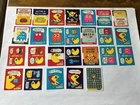 Lot of 26 Vintage 1982 Bally Midway Pac Man Stickers & Fleer scratch off card