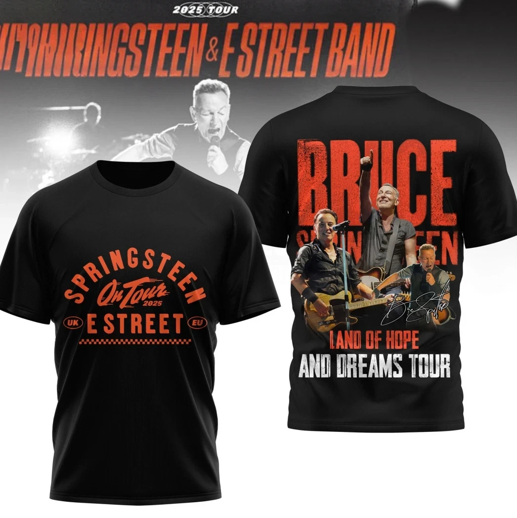 Bruce Springsteen Land Of Hope And Dreams Signature 3D T-Shirt BO2531