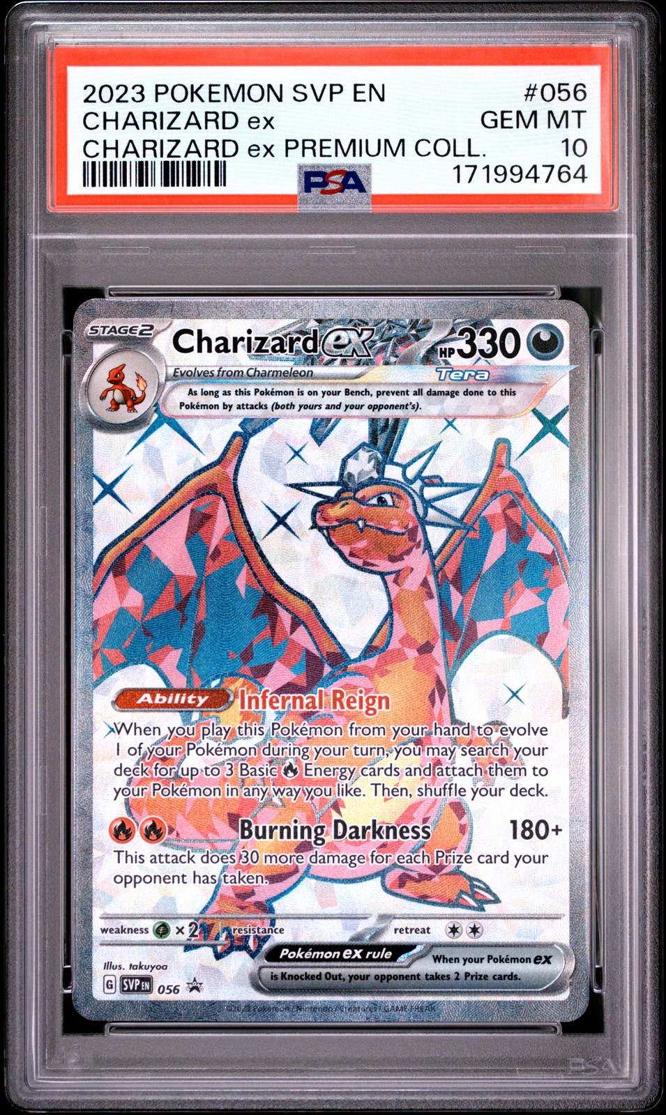 Charizard EX SVP 056 Pokemon Scarlet and Violet Promo PSA 10