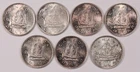 Seven (7) 1949 Canada Silver Dollars, Near Gem BU, Lustrous, 4.2 net oz Silver!