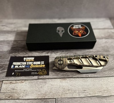 Sparrow Knife Co. Strix - Skeletonized Flamed Ti / Vanax / #71/88