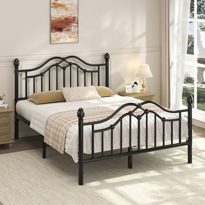 Twin Modern Metal  Bed Frame for Kids with Headboard and Footboard
