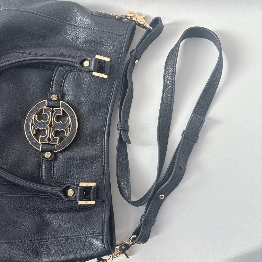 Tory Burch 2-way Handbag Shoulder Bag Leather Blsck Women's From Japan thumbnail 17