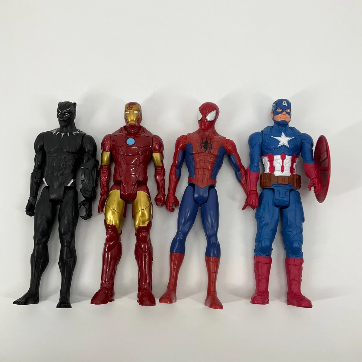Set De 4 Figuras De Superhéroes De 18 Cm – Incluye Hul- K, Spid-erman, Iron Man Y Capitán Amér-ica