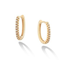 Pave Huggie Hoop Earrings Dainty CZ Hoop Earrings Gold Minimalist Small Hoops Ea