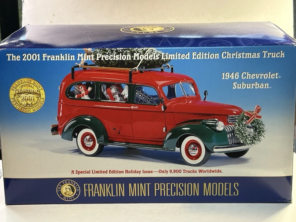 Franklin Mint 2001 Limited Christmas Truck 1946 Chevrolet Suburban 1:24 D.C. - Image 2 of 4