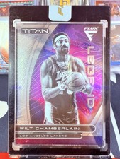 2021-22 Flux Purple Prizm Wilt Chamberlain Titan Legend Encased #10 Lakers  HOF
