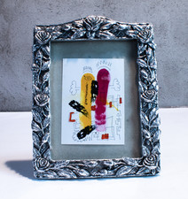 Hollywood Regency Style Ornate Floral Picture Frame Rose Floral 8 x 10"