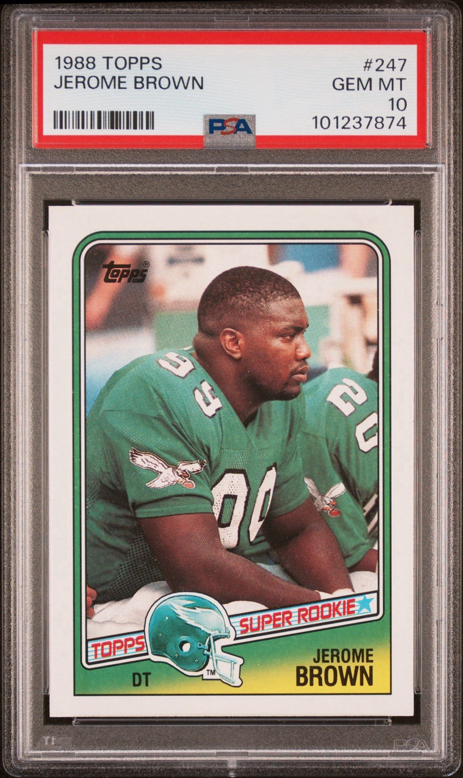 1988 Topps #247 Jerome Brown ROOKIE PSA 10 Philadelphia Eagles