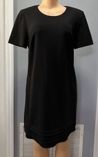 Calvin Klein Black Lined Dress w/ Padded Shoulders Women's Size 12
