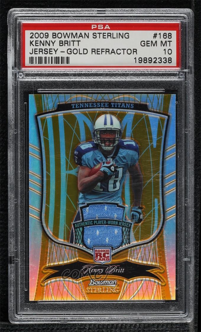 Kenny Britt Bowman Sterling #168 Jersey-Gold Refractor