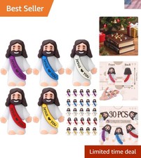 30PCS Little Jesus Figures, Mini Jesus Figurines in Bulk, Multicolor Tiny Jesus