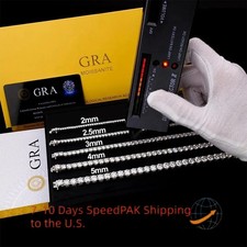Hot Sale 2-6.5mm Tennis Bracelet 925 Sterling Silver MOISSANITE Passes Tester  