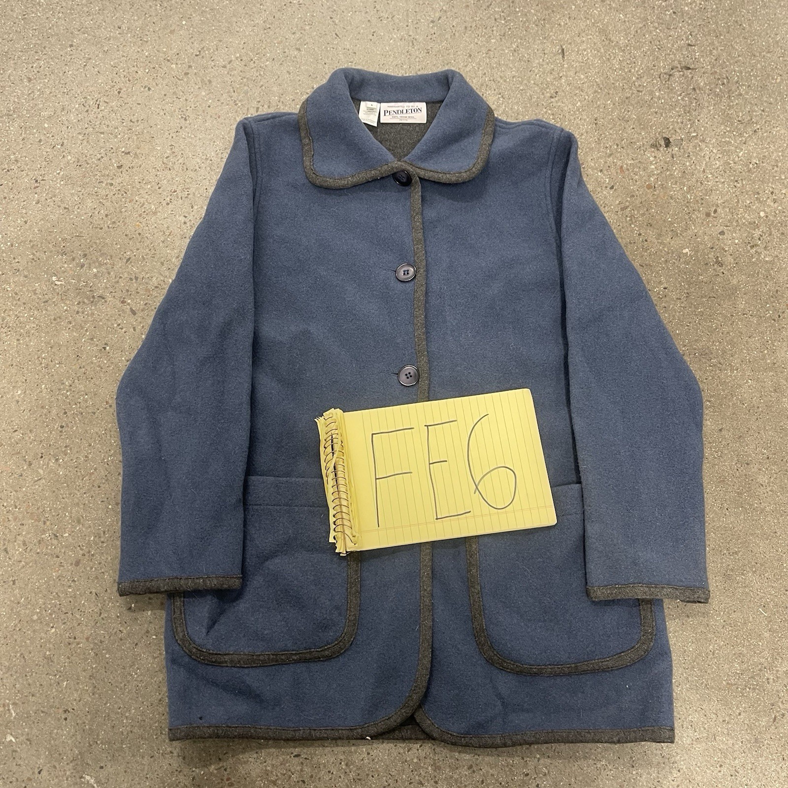 Pendleton Jacket Blue Virgin Wool Coat Size 6 - image 6