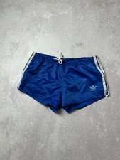 Vintage Adidas Sprinter Shorts Blue White Trefoil Style Retro Size 5