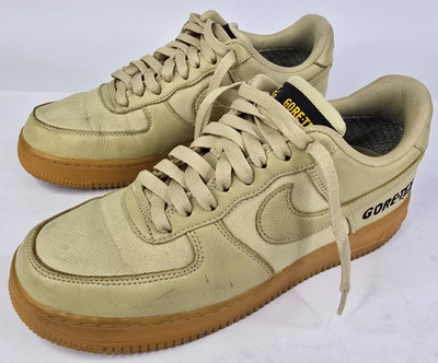 Gore-Tex X Nike Air Force 1 Low Gore-Tex Men's Size 8 Gold Casual Sneakers