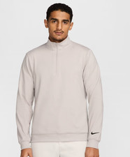 Nike Tour Men's Dri-FIT Golf 1/2 Zip Top Pullover College Grey FZ7522 009 NWT