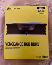 Corsair Vengeance RGB DDR5 64GB RAM 6600MHz Memory Black Sealed New Box