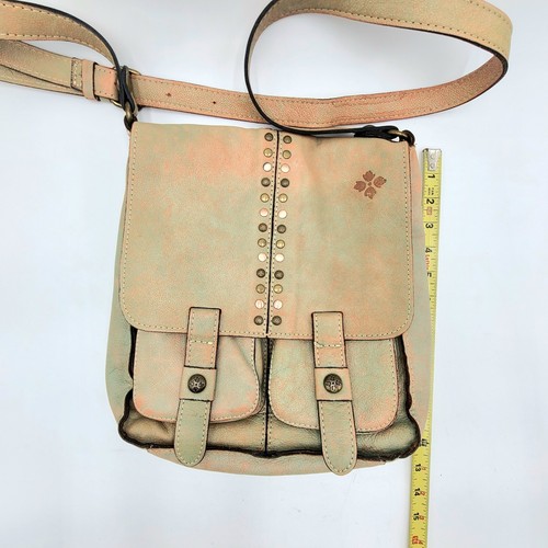Patricia Nash Armeno Distressed Leather Crossbody Messenger Flap Purse Bag - Picture 12 of 13