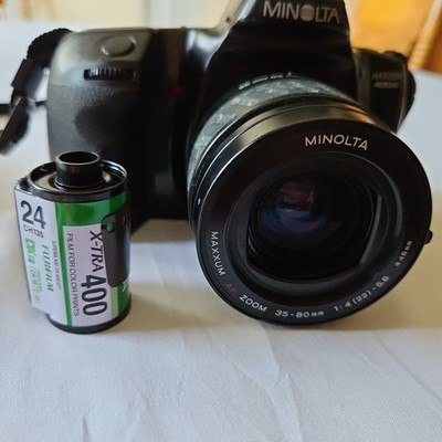Minolta Maxxum 400SI 35mm SLR Film Camera With AF Zoom Lens Tested