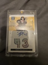 Troy Polamalu Autographed Pittsburgh Steelers Card #43 NFL