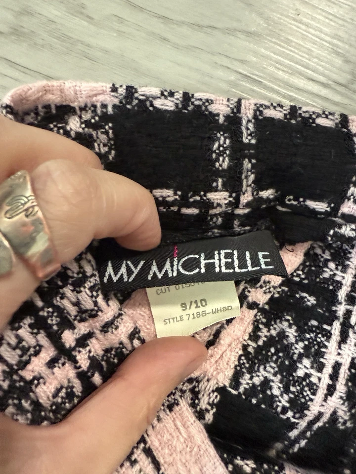 My Michelle винтажный Y2K розовый клетку эластичный мини юбка невежественный девяностых размер 9/10 - Изображение 4 из 4