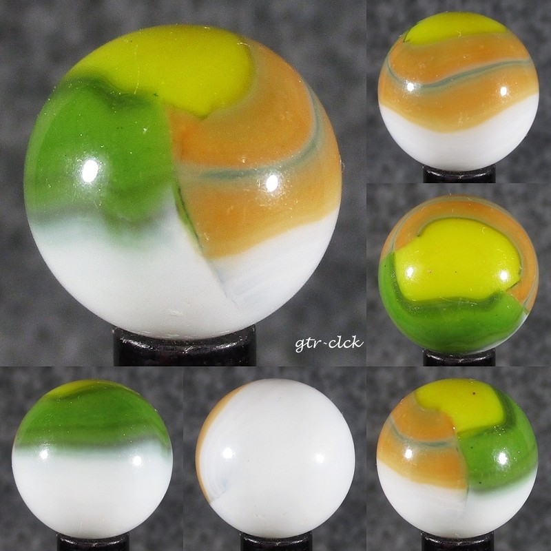 ONE VERY NICE VINTAGE VITRO AGATE TIGER EYE MARBLE .. 5/8"(-) .. #0201N
