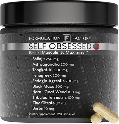 #ad Self Obsessed 10 in 1 Masculinity Maximizer for Men – 2 Month Supply 1 Pack $49.80