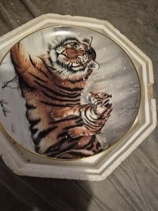 On the Watch Limited Edition Tiger Porcelain Collector Plate