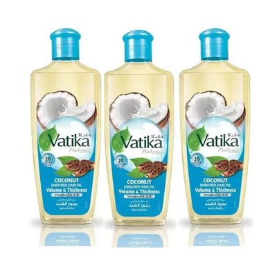 3X Vatika Naturals Coconut Enriched Hair Oil for Volume and Thickness 200ml