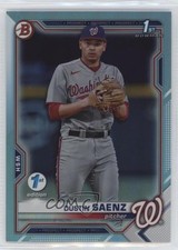 2021 Bowman Draft 1st Edition Sky Blue Foil Dustin Saenz #BD-14 rw9