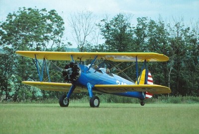 Dia Boeing-Stearman Model 75 LFFQ 30.05.1993 Flugzeug 35mm gerahmt jst-N11-60
