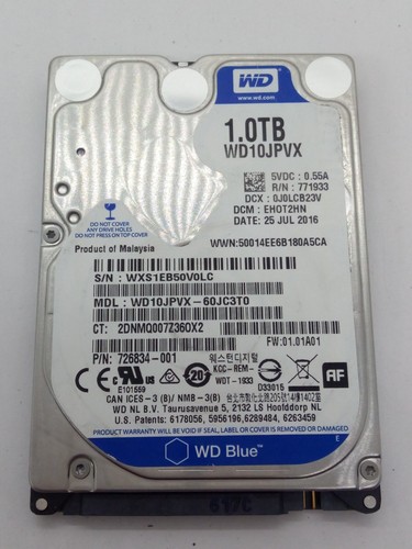 WESTERN DIGITAL *WD10JPVX-60JC3T0* 1TB* SATA HDD Notebook 2,5 Zoll #NFP1790