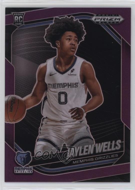 2024-25 Panini Prizm Black Purple Prizm /99 Jaylen Wells #34 Rookie RC ru7