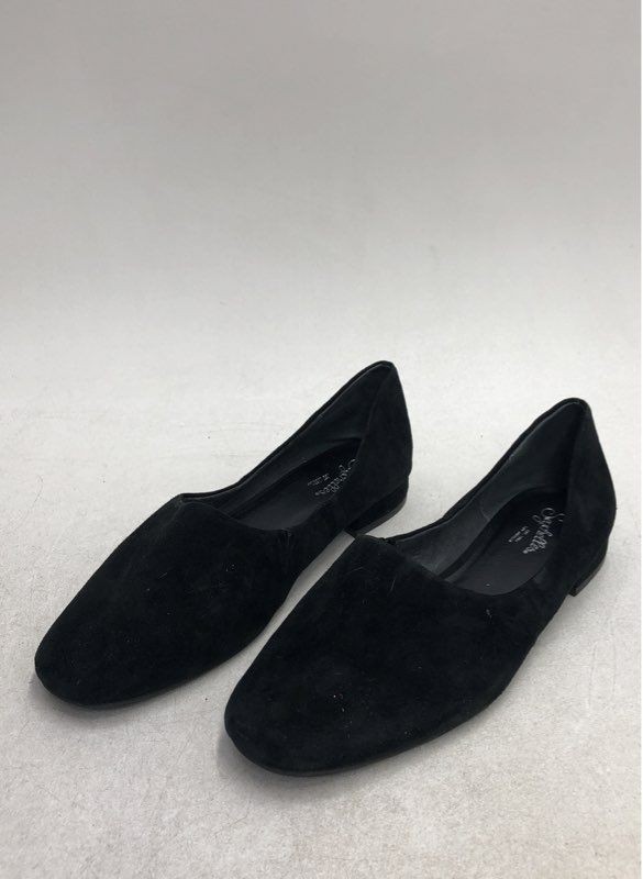 Seychelles Black Suede Slip On Round Toe Loafer Flats Women's Size 7.5