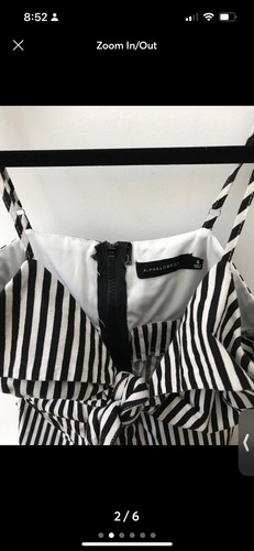 Alpha & omega Striped cutout Bow jumpsuit small - Picture 4 of 5
