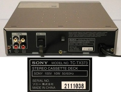Sony TC-TX373 High Spec Stereo Cassette tape Recorder Player | eBay