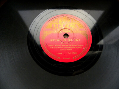 0052/ BING CROSBY-Riders in the sky-Far away places-Country TOLL-78rpm Schellack